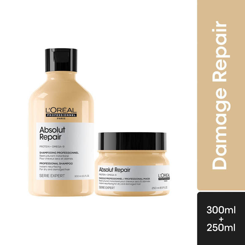 L'Oreal Professionnel Absolut Repair Shampoo & Hair Mask Combo For Damaged Hair